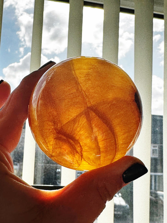 Yellow Fluorite Sphere