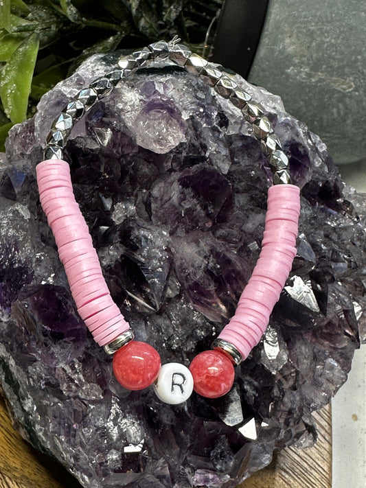 R Initial Crystal Bracelets