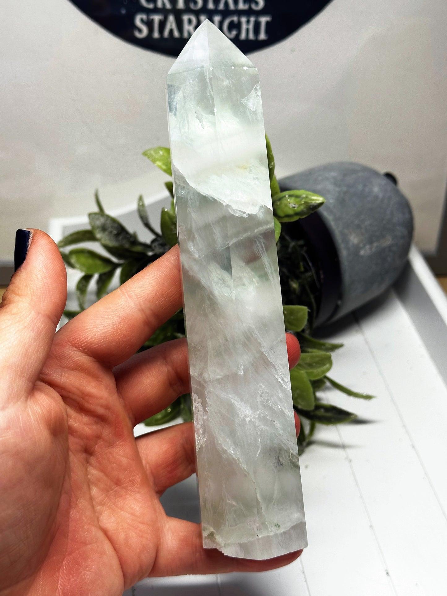 Large Green Fluorite Tower