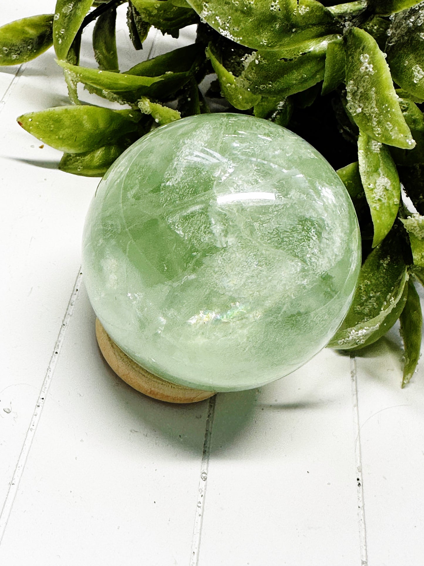 Green Fluorite Sphere